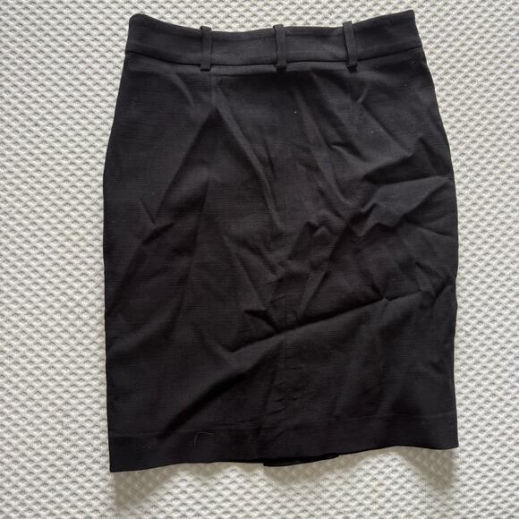 Brooks Brothers x Loro Piana Wool Pencil Skirt 2 2P Black Silk Academia Career - Picture 3 of 7